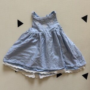 Dylan & Abby|Baby girl,toddler light blue cotton sundress,sleeveless in floral•